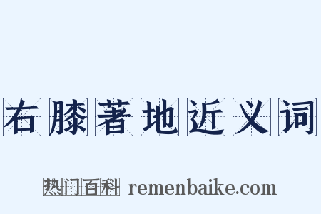 右膝著地近义词是什么意思的图片